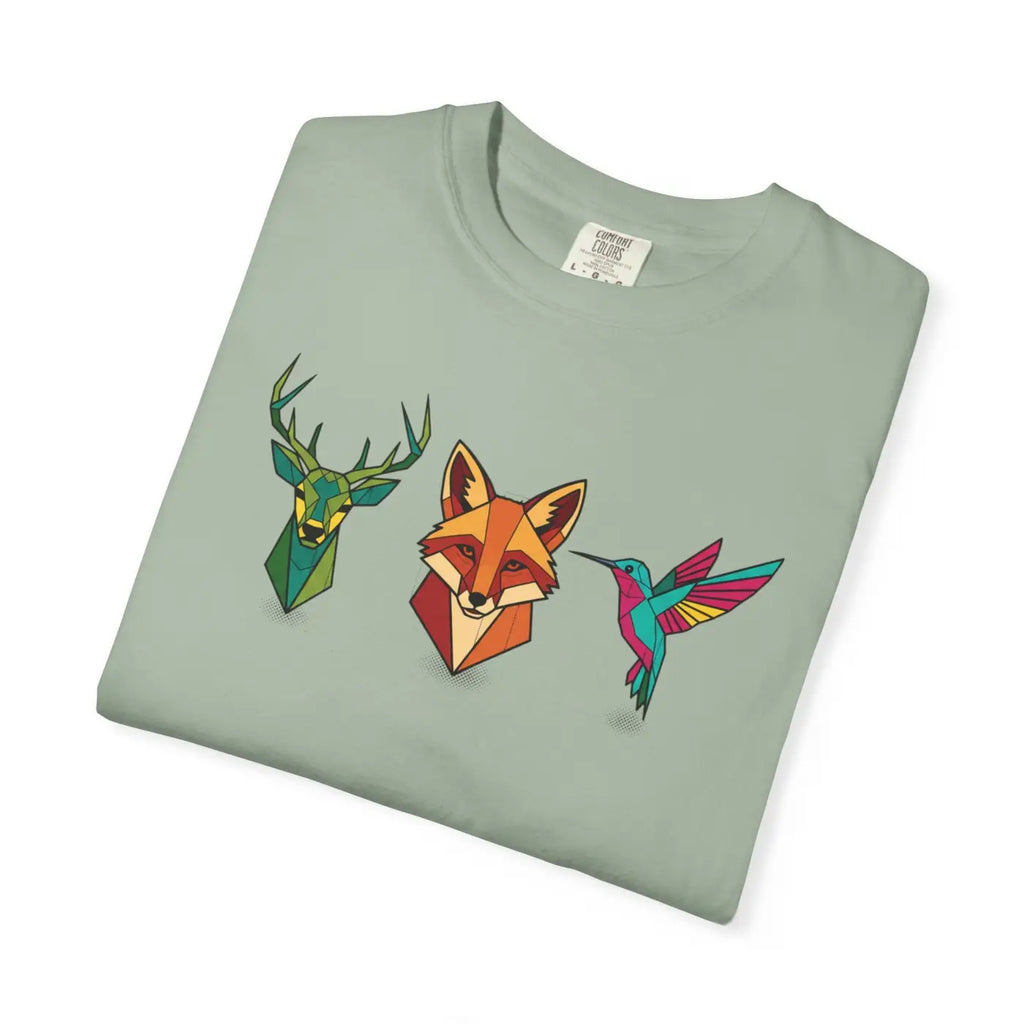 Geometric Forest Animals Tee - Bold Modern Design - DipaliZ