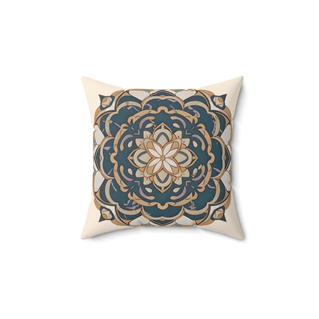 Geometric Mandal Pattern Pillow - Spun Polyester Square - DipaliZ