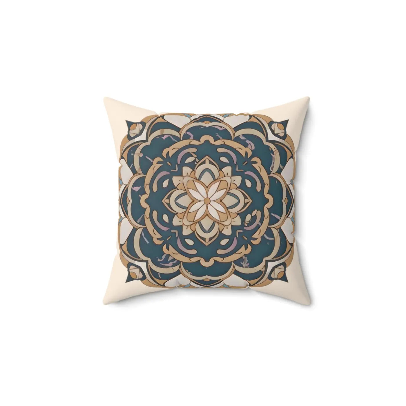 Geometric Mandal Pattern Pillow - Spun Polyester Square - DipaliZ