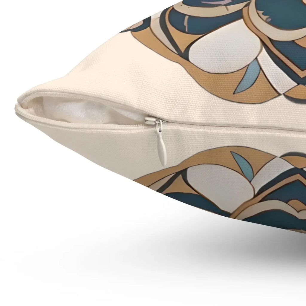 Geometric Mandal Pattern Pillow - Spun Polyester Square - DipaliZ