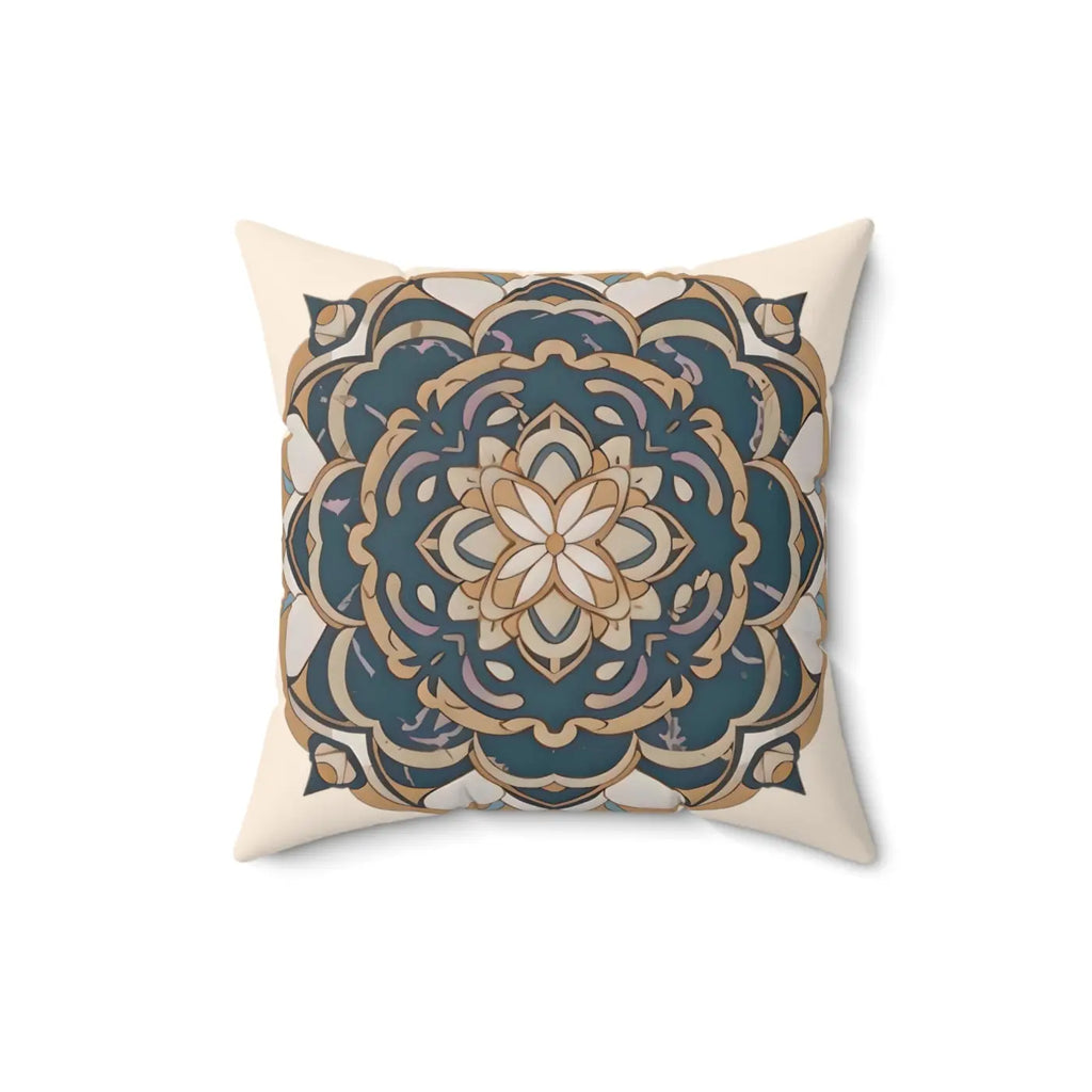 Geometric Mandal Pattern Pillow - Spun Polyester Square - DipaliZ