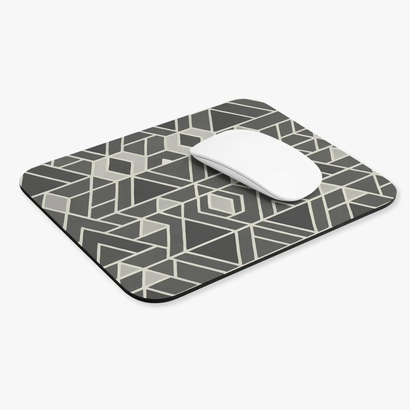 Geometric Mouse Pad - Modern Desk Accessory with Rubber Base - DipaliZ