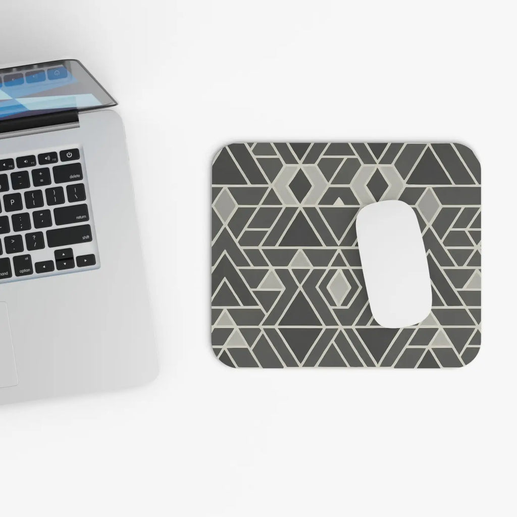 Geometric Mouse Pad - Modern Desk Accessory with Rubber Base - DipaliZ