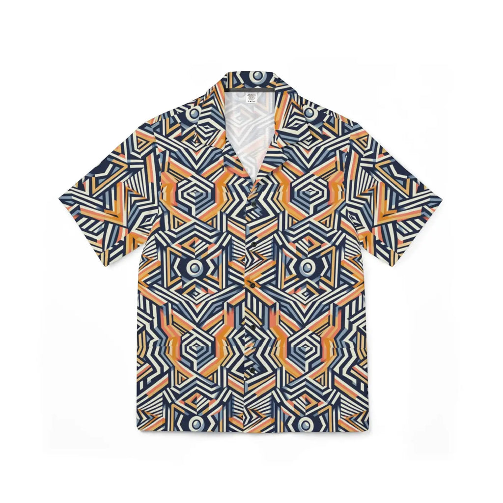 Bold Geometric Hawaiian Camp Shirt - Summer Style - DipaliZ