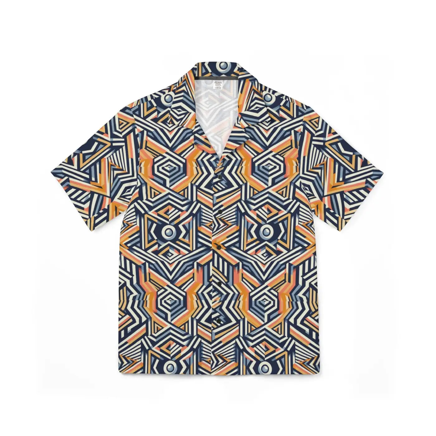 Bold Geometric Hawaiian Camp Shirt - Summer Style - DipaliZ