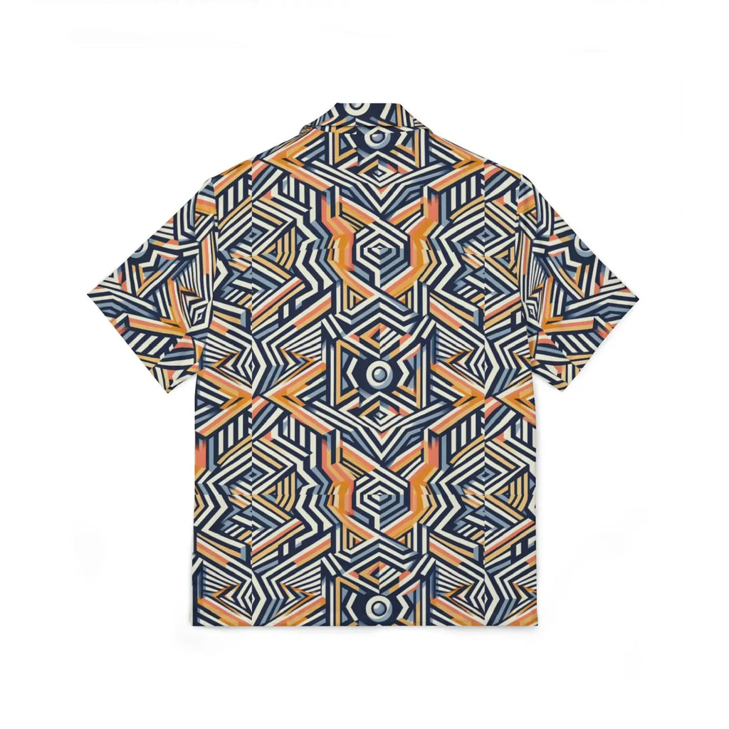 Bold Geometric Hawaiian Camp Shirt - Summer Style - DipaliZ