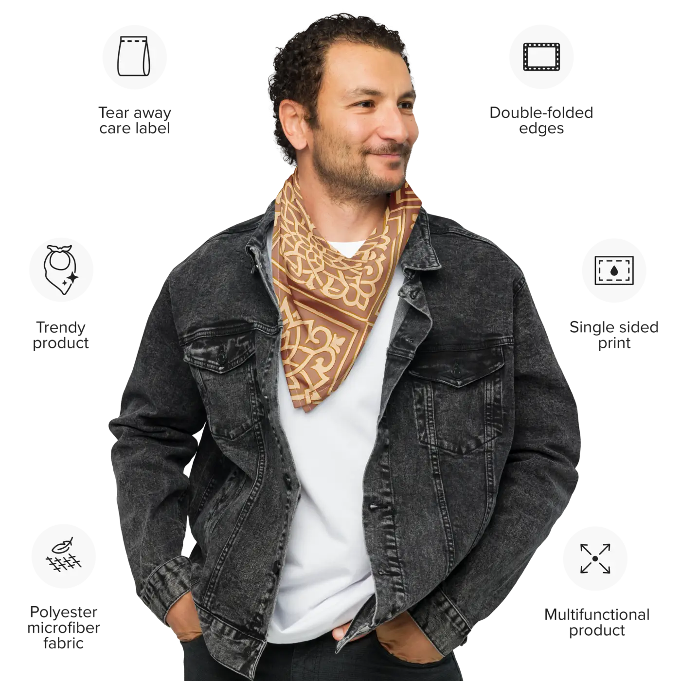 Geometric Print Bandana - UPF50 Sun Protection - DipaliZ