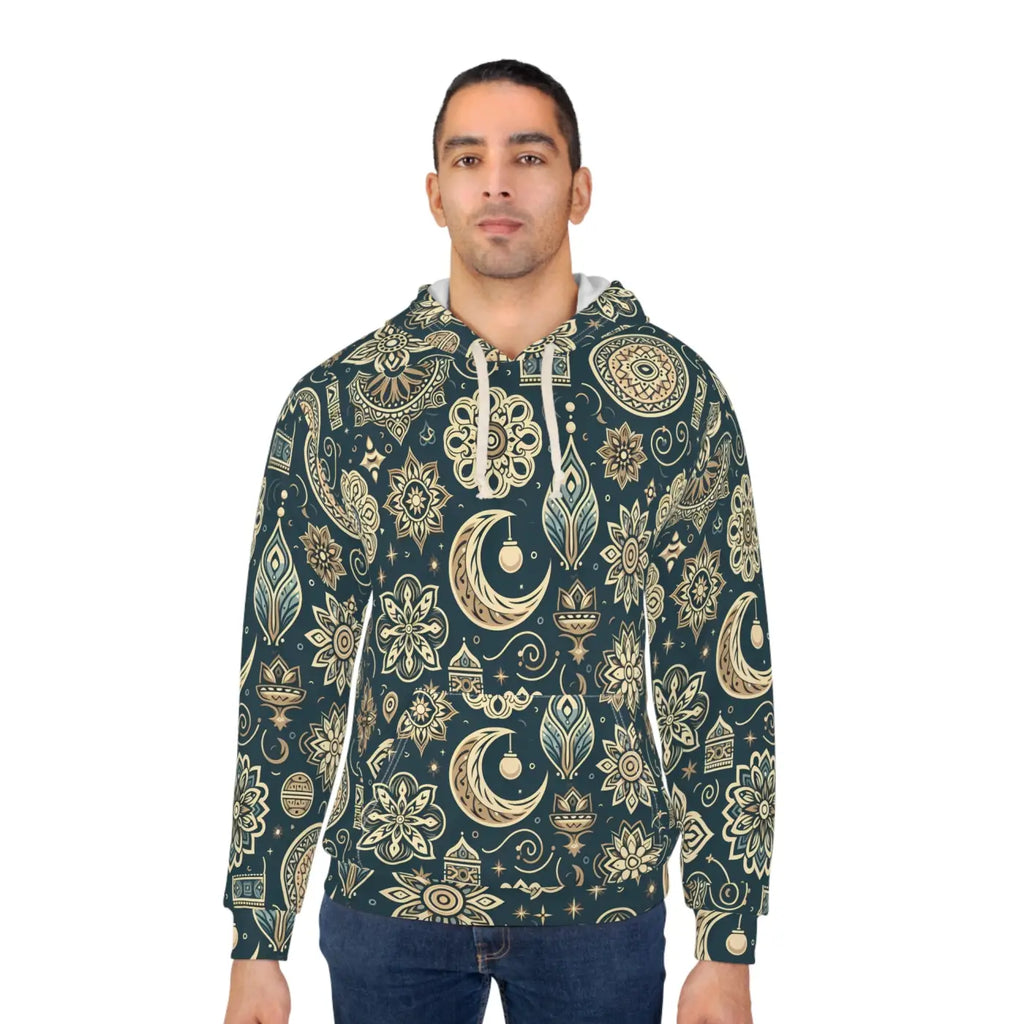 Unisex Pullover Hoodie - Bold Geometric Pattern - DipaliZ
