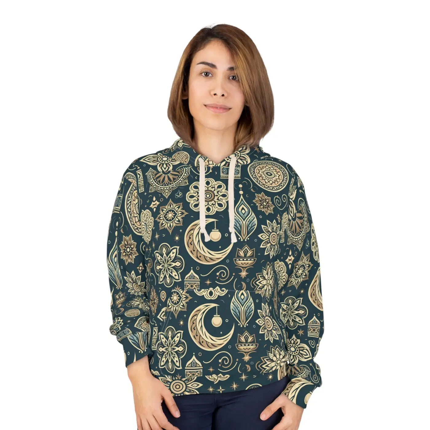 Unisex Pullover Hoodie - Bold Geometric Pattern - DipaliZ