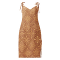 Geometric Pattern Midi Dress - Built-In Bra Support - DipaliZ