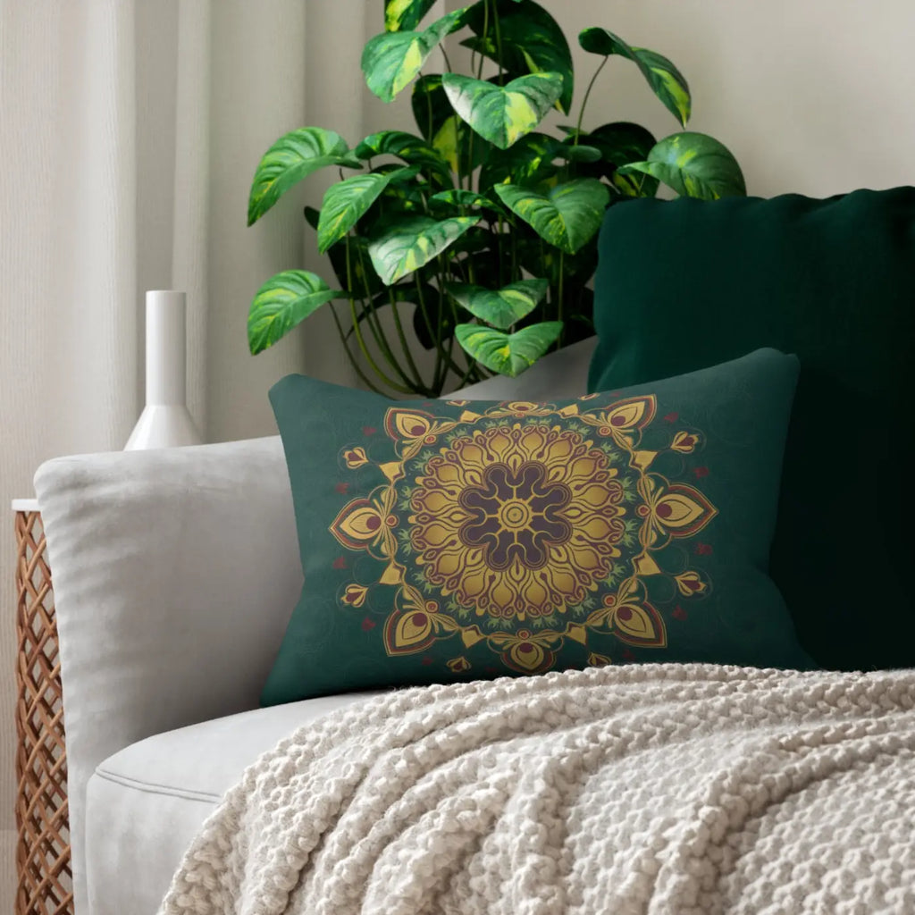 Geometric Lumbar Pillow - Vibrant Home Decor - DipaliZ