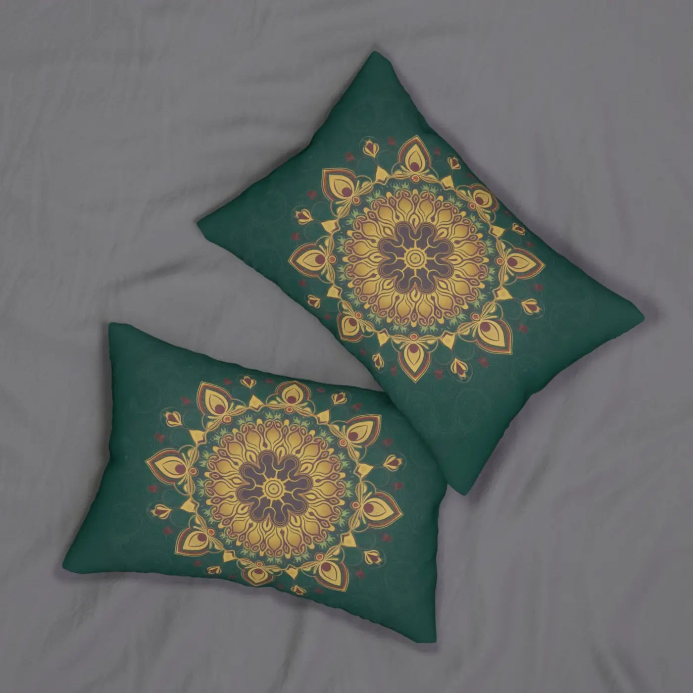 Geometric Lumbar Pillow - Vibrant Home Decor - DipaliZ