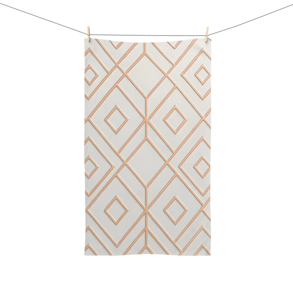 Premium Geometric Pattern Hand Towel - Bathroom Decor - DipaliZ