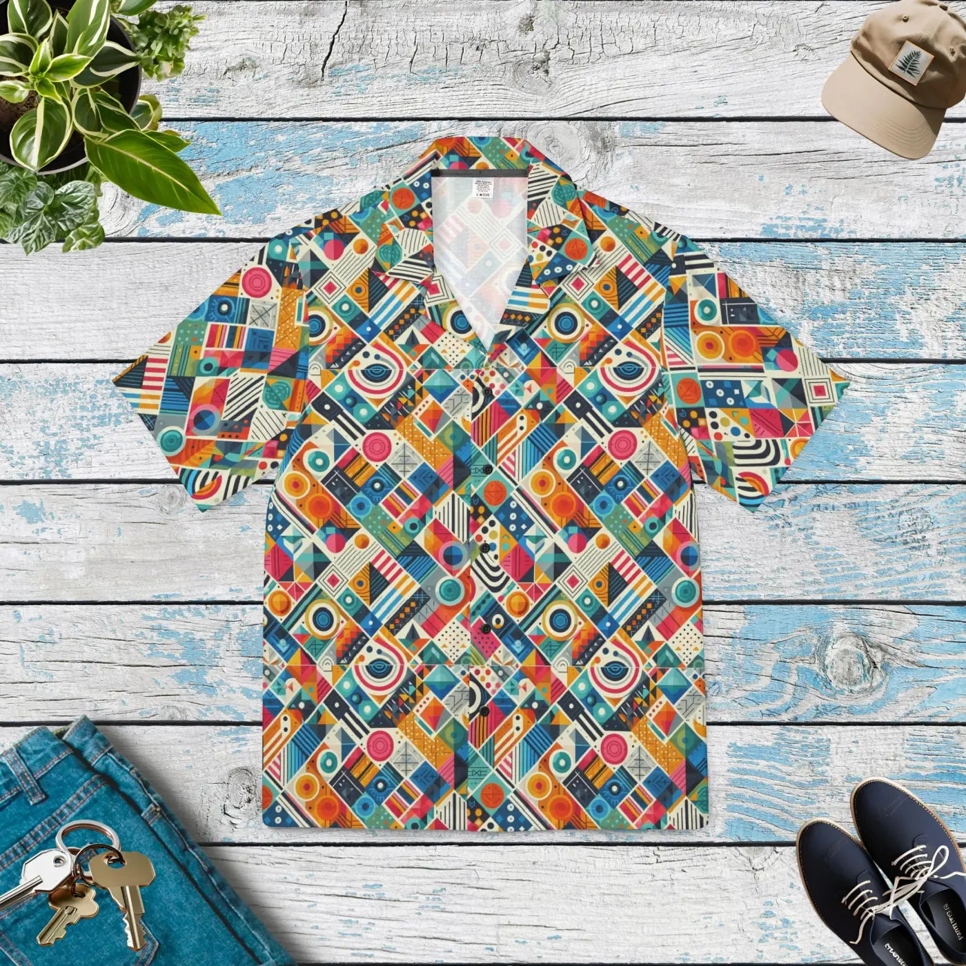 Vibrant Hawaiian Camp Shirt - Tailored Fit Summer Style - DipaliZ
