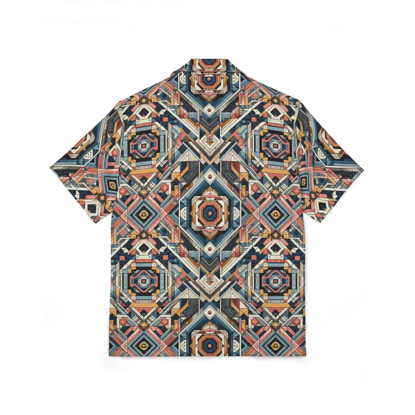 Vibrant Geometric Hawaiian Camp Shirt - Summer Style - DipaliZ