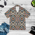 Vibrant Geometric Hawaiian Camp Shirt - Summer Style - DipaliZ