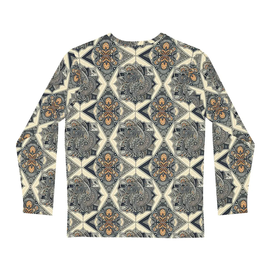 Geometric Pattern Long Sleeve AOP Shirt - Men's Comfort - DipaliZ