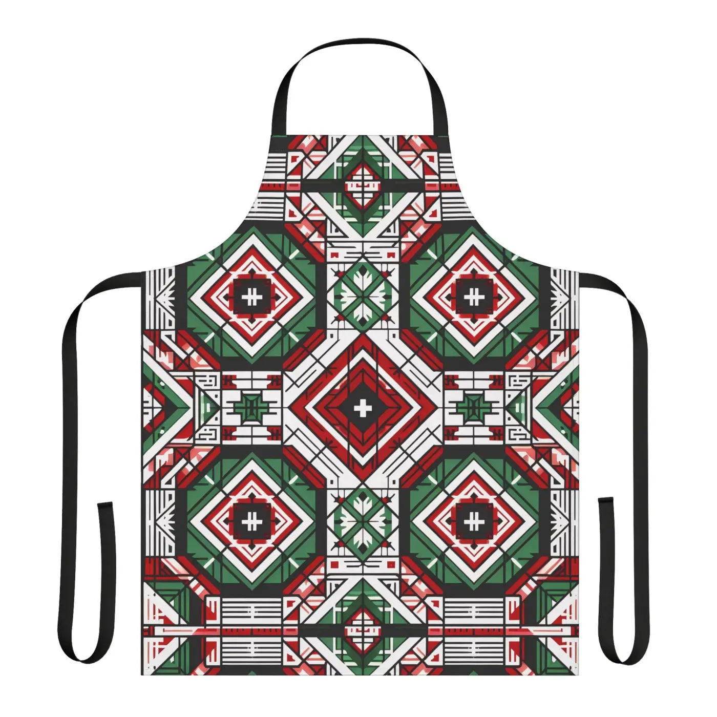 Geometric Pattern Apron - Tie-Back Closure Design - DipaliZ