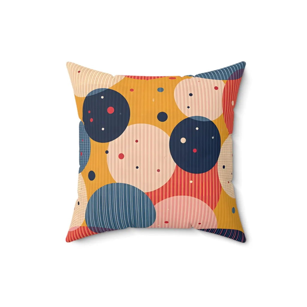 Vibrant Spun Polyester Square Pillow - Colorful Home Decor - DipaliZ