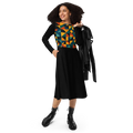 Geometric Print Long Sleeve Midi Dress - Runway Ready - DipaliZ