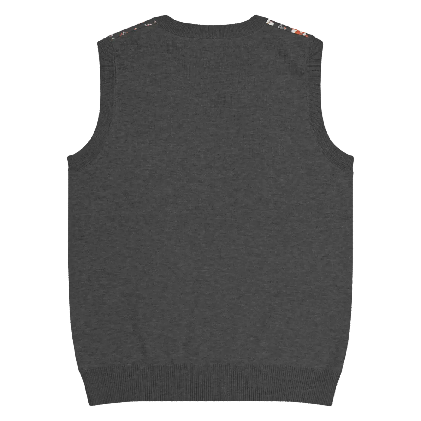 Geometric Scaled Pangolin Knit V-Neck Vest - Trendy Outerwear - DipaliZ