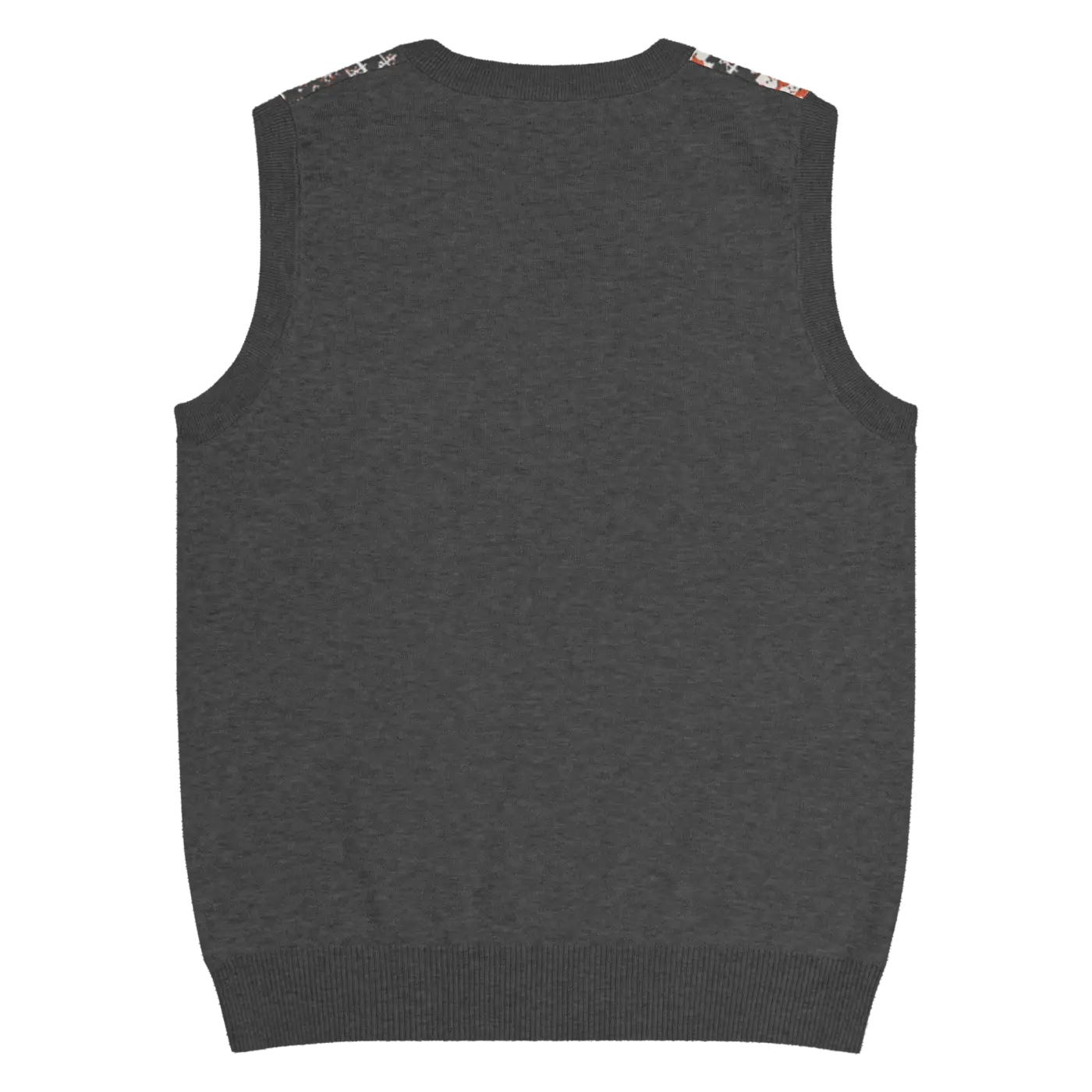 Geometric Scaled Pangolin Knit V-Neck Vest - Trendy Outerwear - DipaliZ