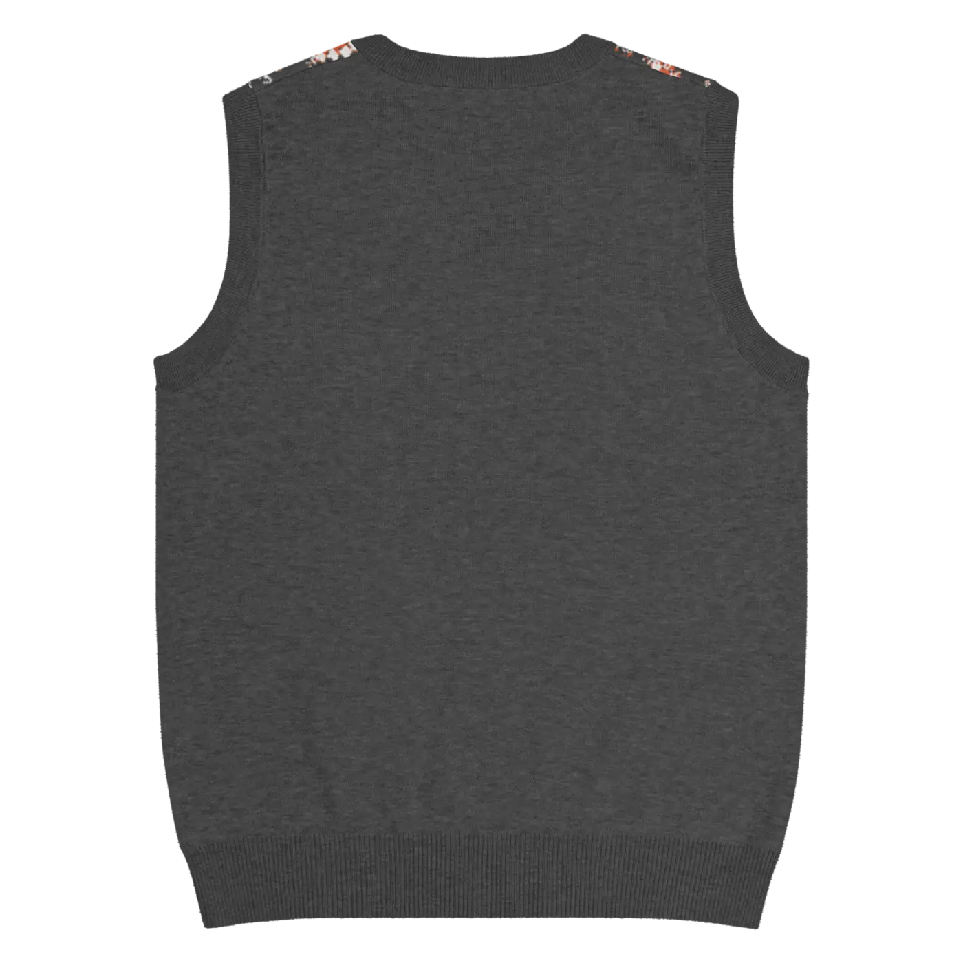 Geometric Scaled Pangolin Knit V-Neck Vest - Trendy Outerwear - DipaliZ