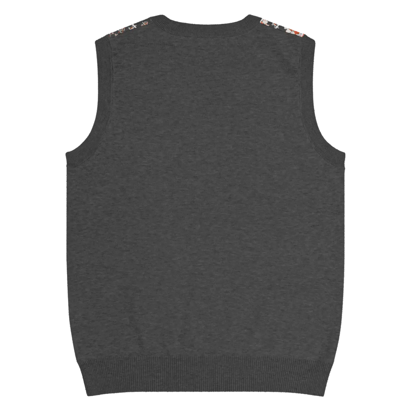 Geometric Scaled Pangolin Knit V-Neck Vest - Trendy Outerwear - DipaliZ
