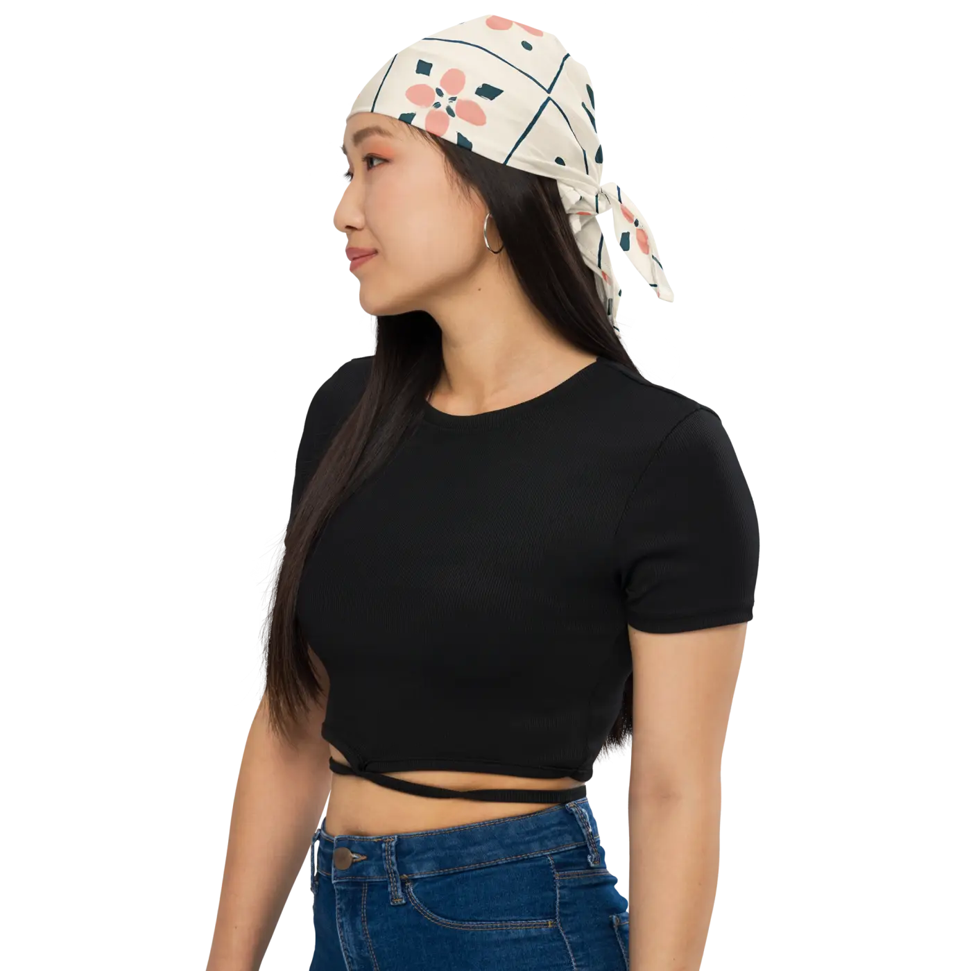 Vibrant Geometrical Floral All-Over Print Bandana - DipaliZ