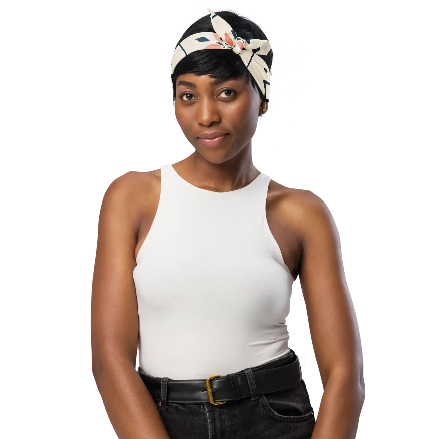 Vibrant Geometrical Floral All-Over Print Bandana - DipaliZ