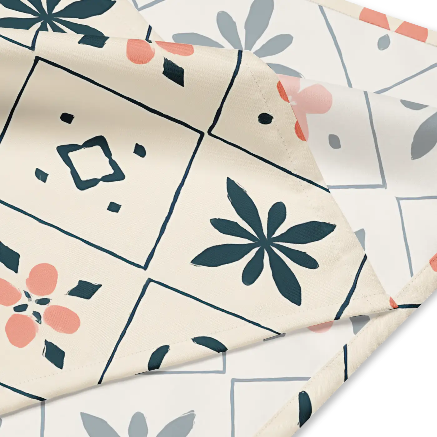 Vibrant Geometrical Floral All-Over Print Bandana - DipaliZ