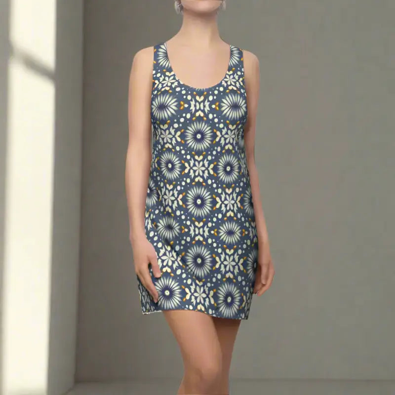 Floral Bliss Racerback Dress - Polyester Celebration Style - DipaliZ