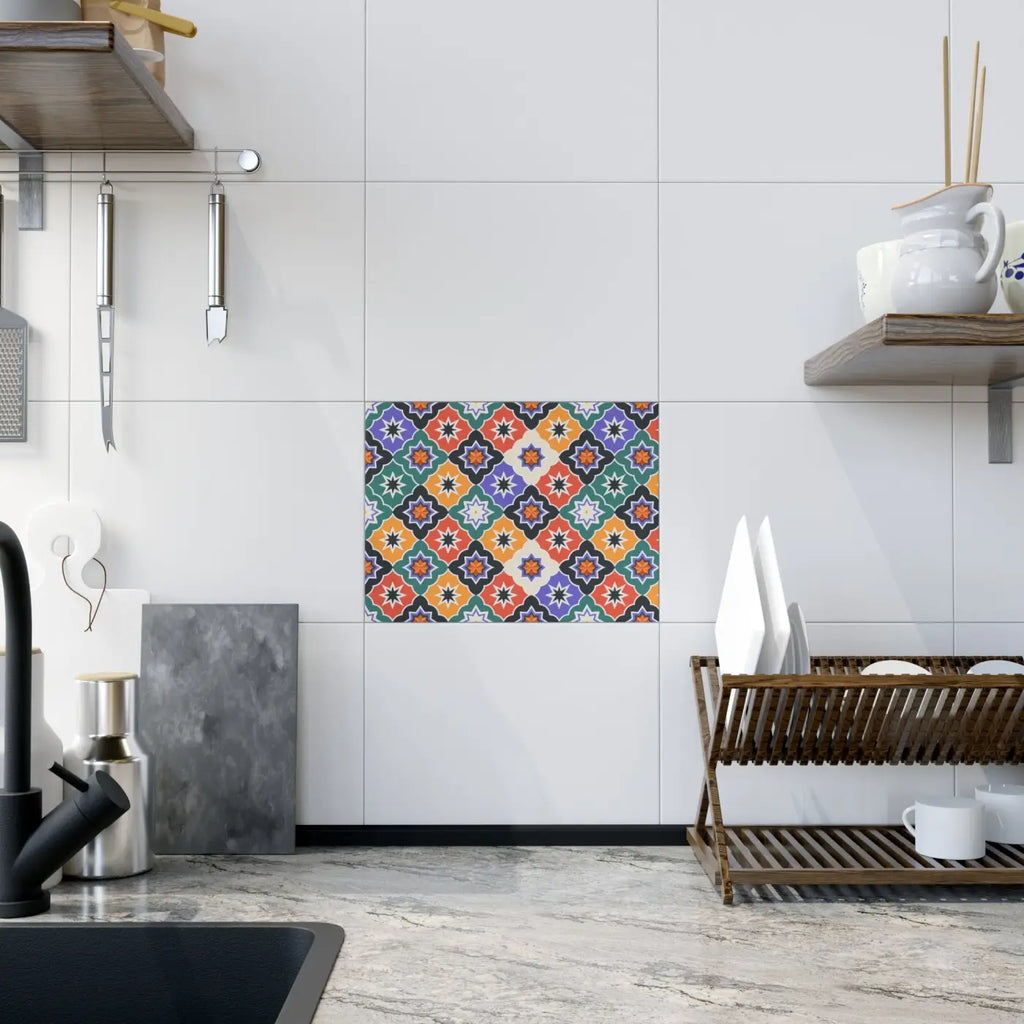 Stylish Geometrical Ceramic Photo Tiles - Wall Decor - DipaliZ