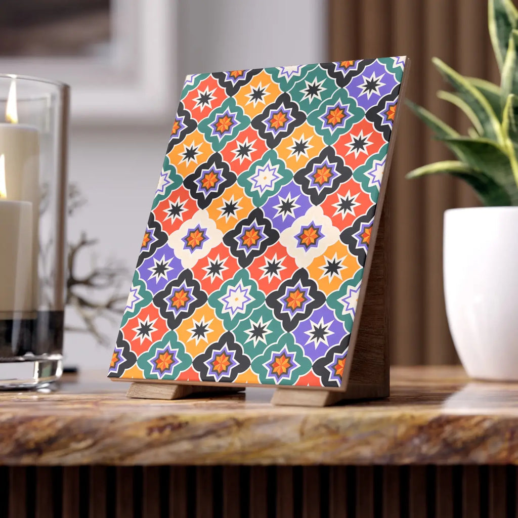 Stylish Geometrical Ceramic Photo Tiles - Wall Decor - DipaliZ