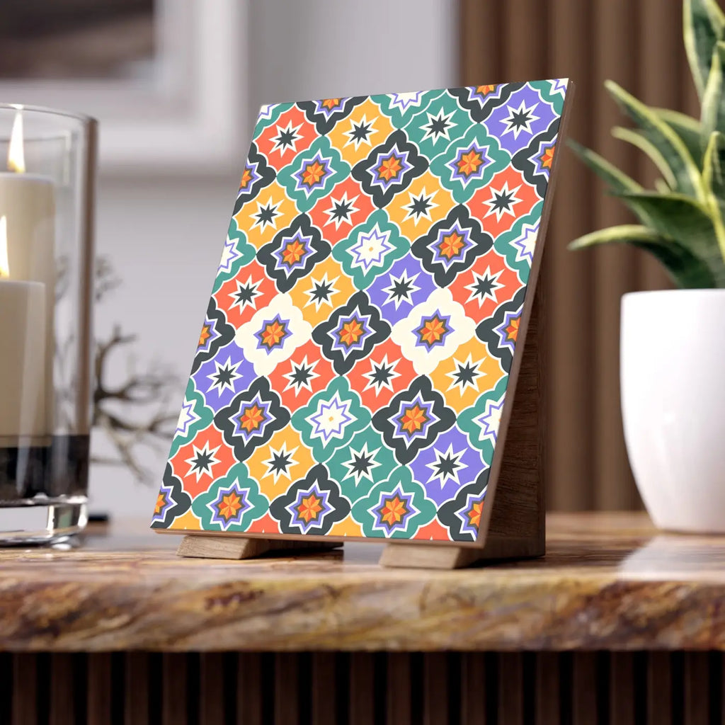 Stylish Geometrical Ceramic Photo Tiles - Wall Decor - DipaliZ