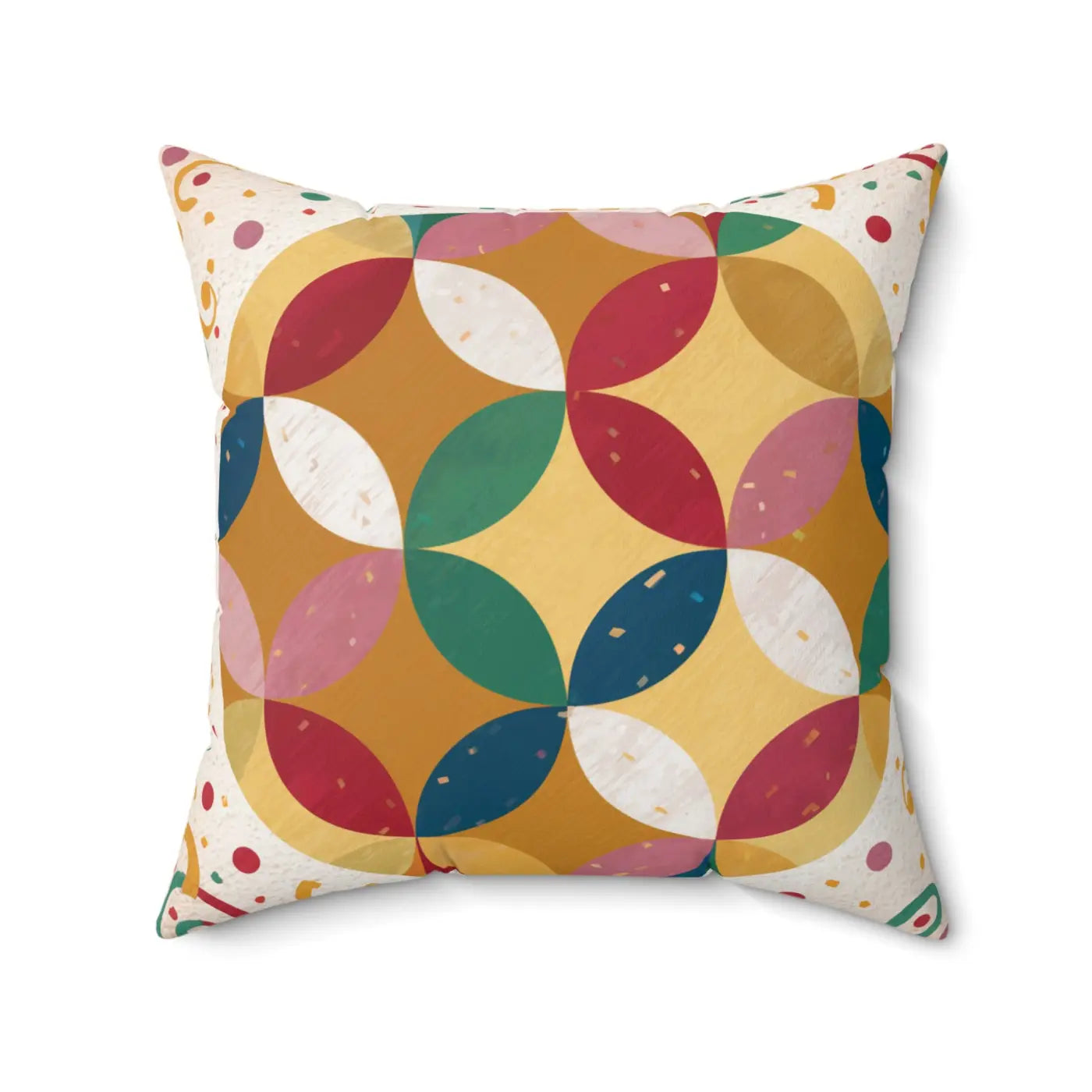 Geometrical Pattern Spun Polyester Square Pillow Oasis - DipaliZ
