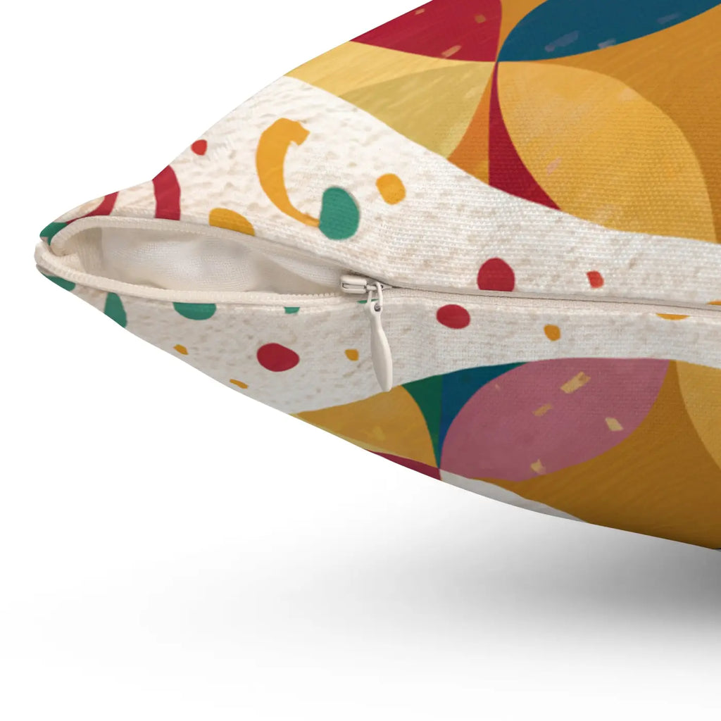 Geometrical Pattern Spun Polyester Square Pillow Oasis - DipaliZ