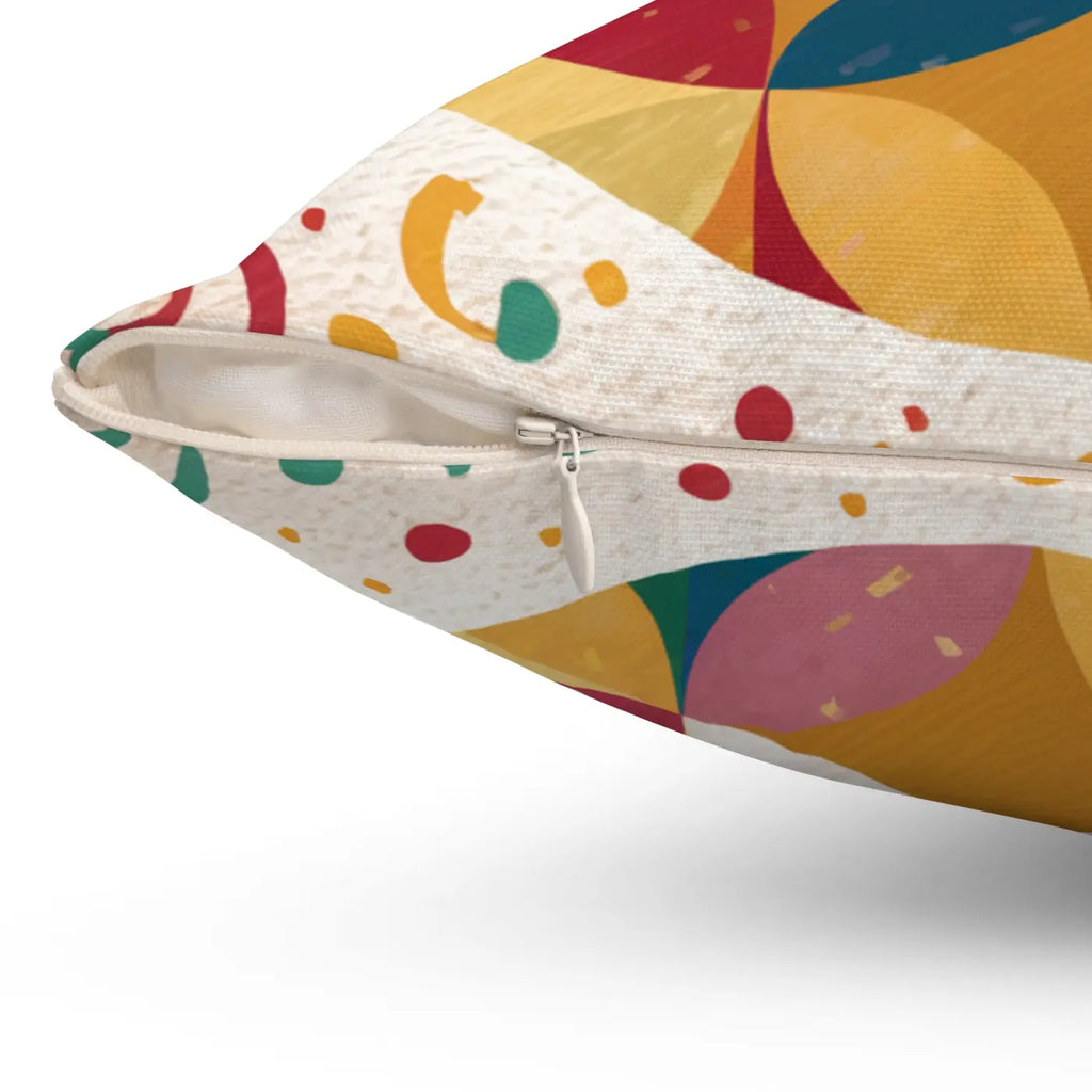 Geometrical Pattern Spun Polyester Square Pillow Oasis - DipaliZ