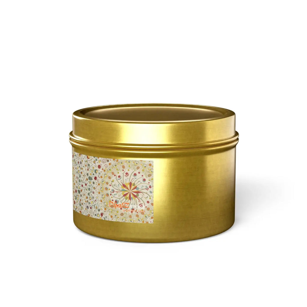 Soy Wax Tin Candles - Coconut Blend with Cotton Wick - DipaliZ
