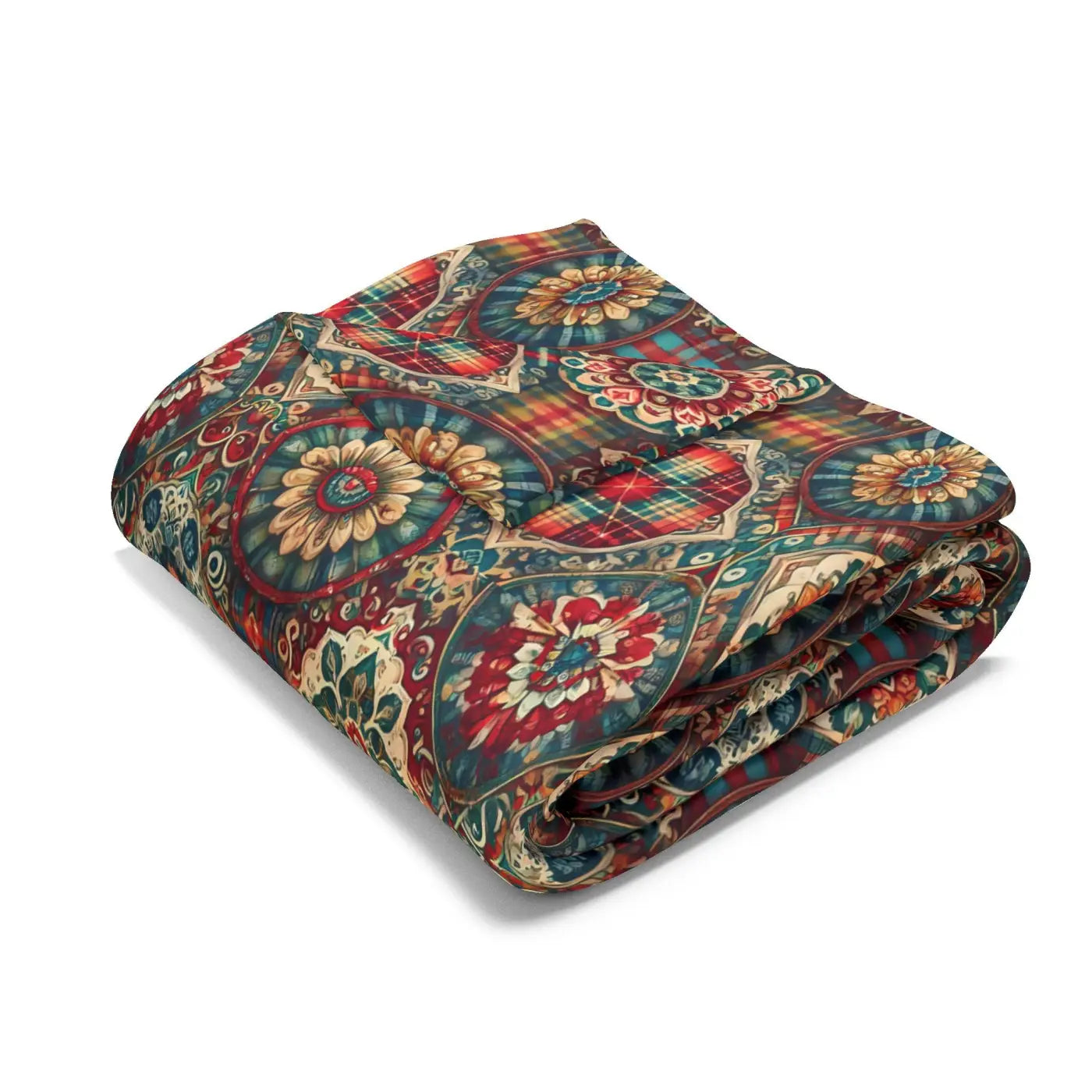 Cozy Arctic Fleece Blankets - Vibrant Geometric Patterns - DipaliZ
