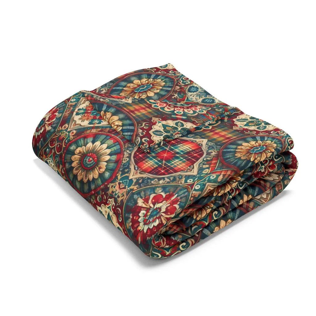 Cozy Arctic Fleece Blankets - Vibrant Geometric Patterns - DipaliZ