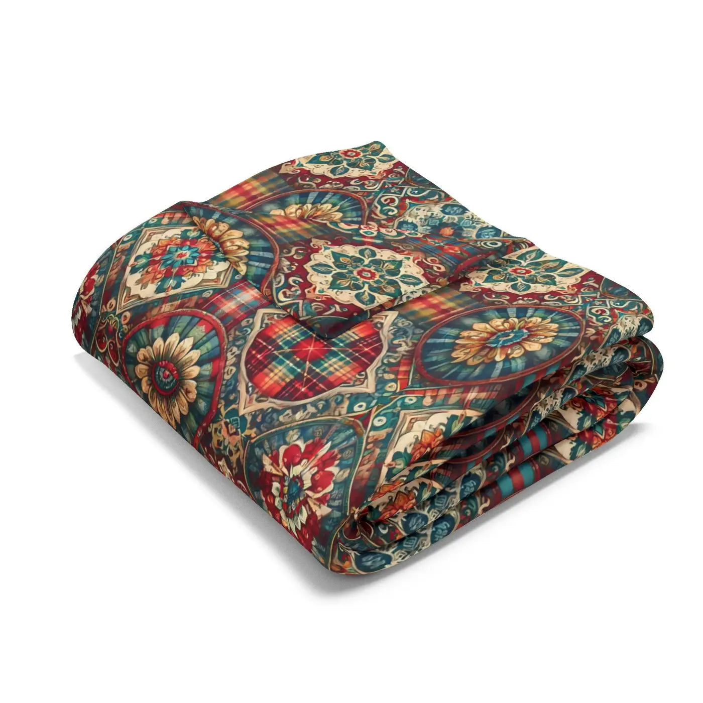 Cozy Arctic Fleece Blankets - Vibrant Geometric Patterns - DipaliZ