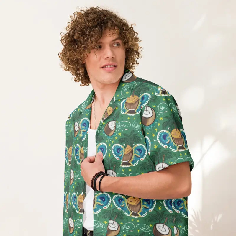 Moisture-Wicking Summer Shirt - Eco-Friendly Tropical Vibe - DipaliZ