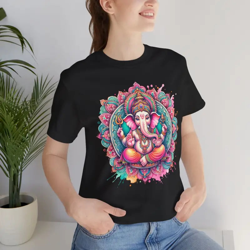 Mandala Ganesha Short Sleeve Tee - Comfort Fit - DipaliZ