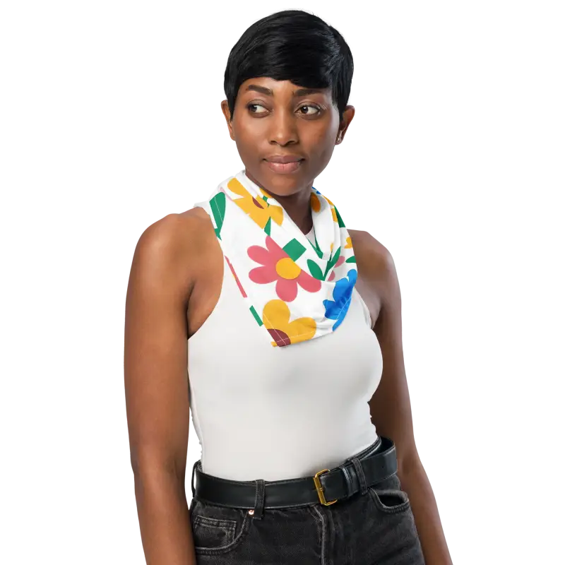 Vibrant Floral Bandana - Eco Friendly Print Style - DipaliZ