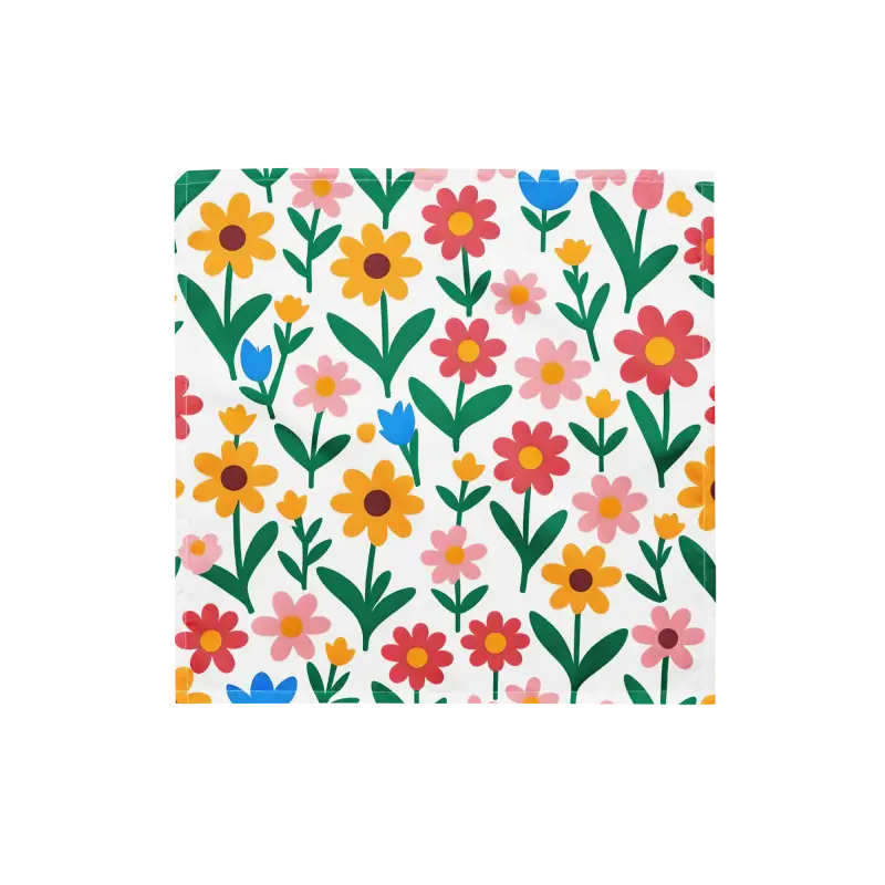 Vibrant Floral Bandana - Eco Friendly Print Style - DipaliZ