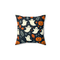 Jack O Lantern Spun Polyester Square Pillow - Halloween - DipaliZ