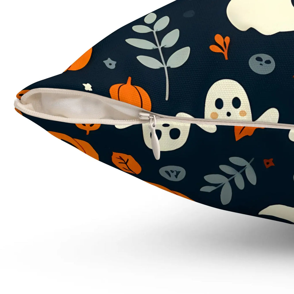 Jack O Lantern Spun Polyester Square Pillow - Halloween - DipaliZ