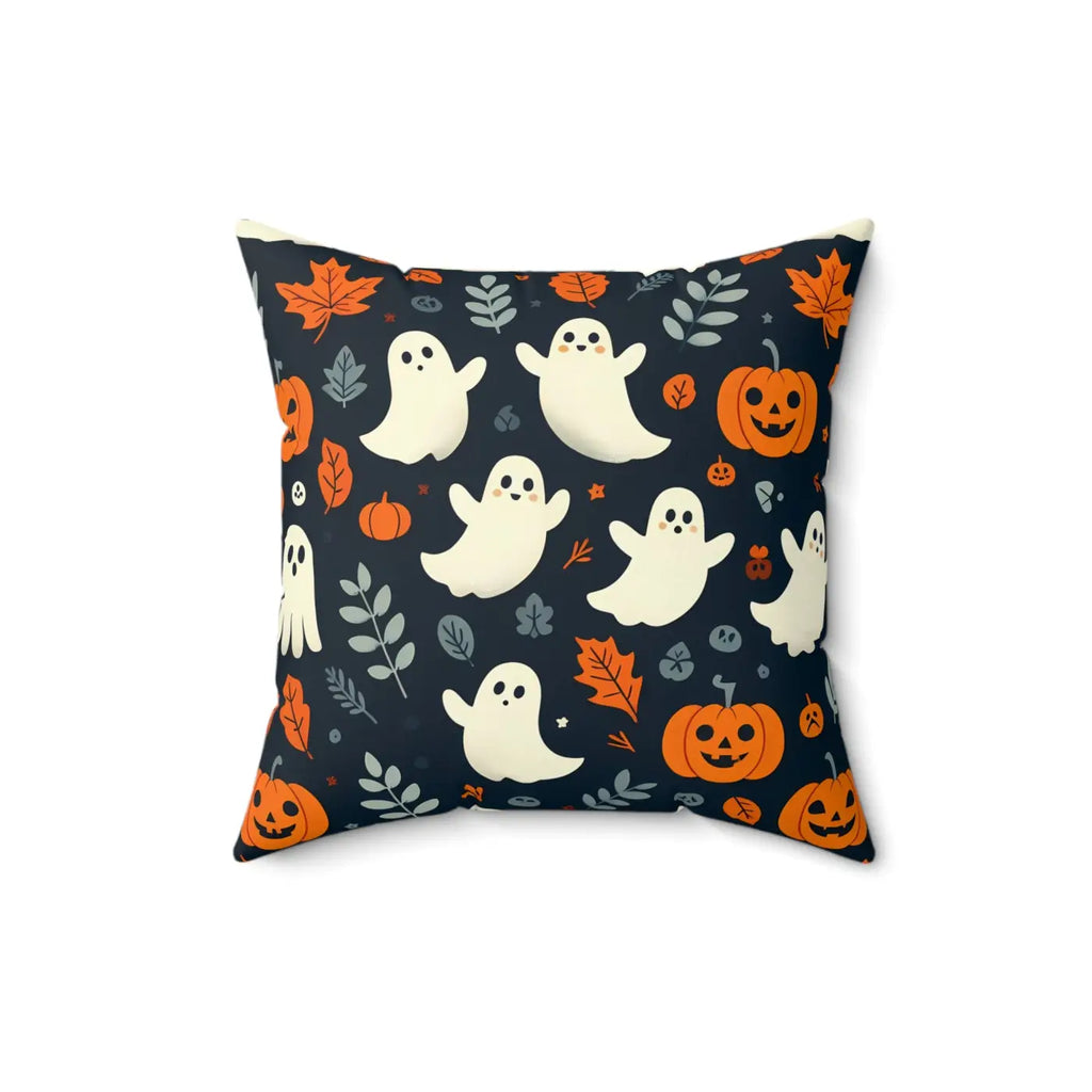 Jack O Lantern Spun Polyester Square Pillow - Halloween - DipaliZ