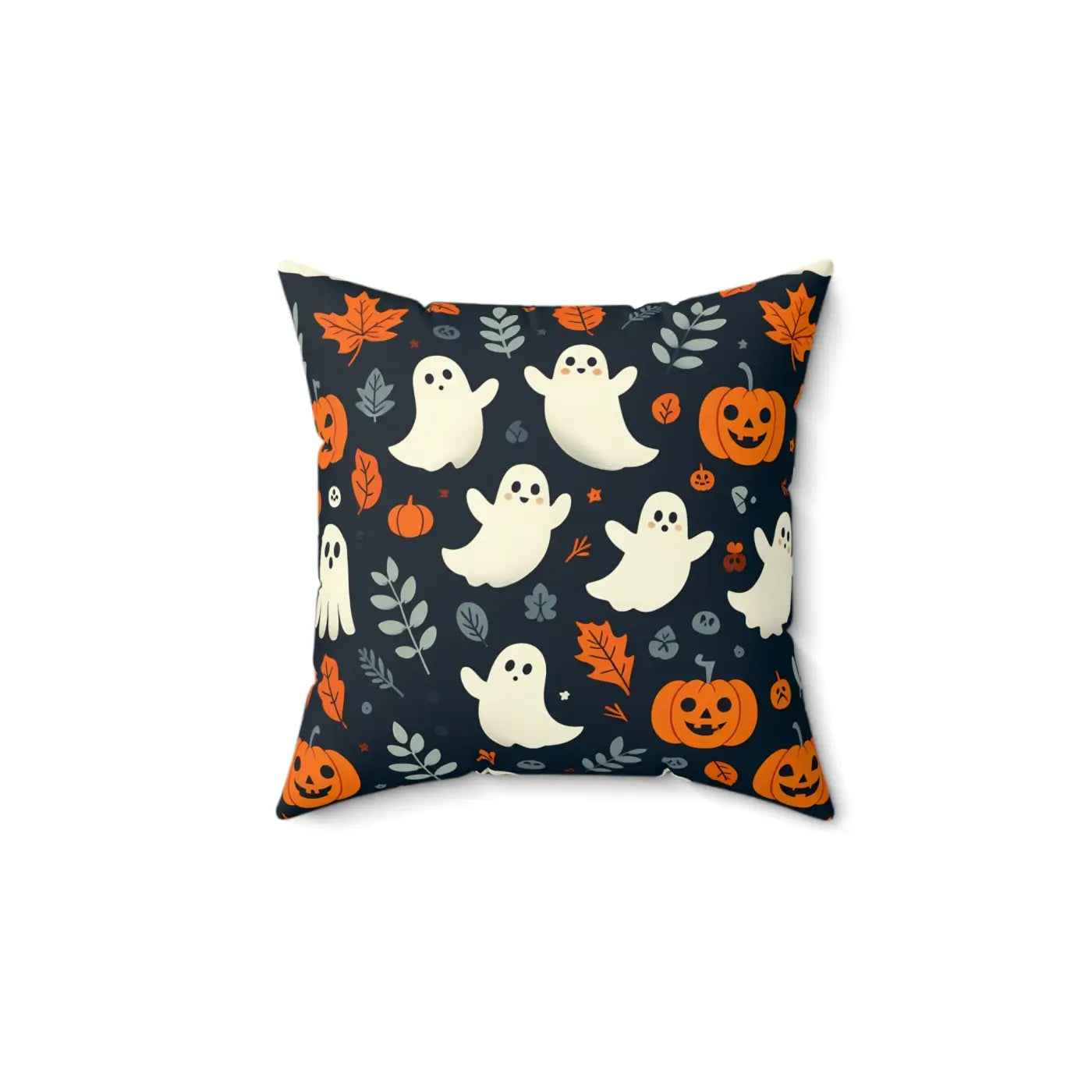 Jack O Lantern Spun Polyester Square Pillow - Halloween - DipaliZ